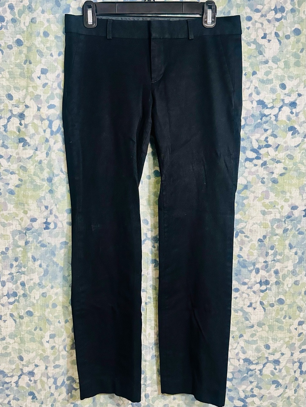 Banana Republic Sloan Ankle Pants Black Stretch Career Trousers Size 4